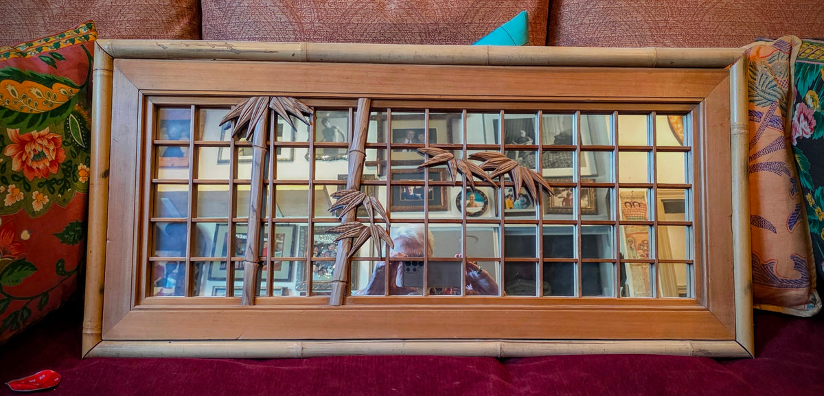 Bamboo framed Santol wood panel mirror